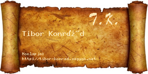 Tibor Konrád névjegykártya